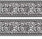 Funshowcase Large Pre-Made Ready to Use Edible Cake Lace Rose Blossom Black 14-inch 10-piece Set