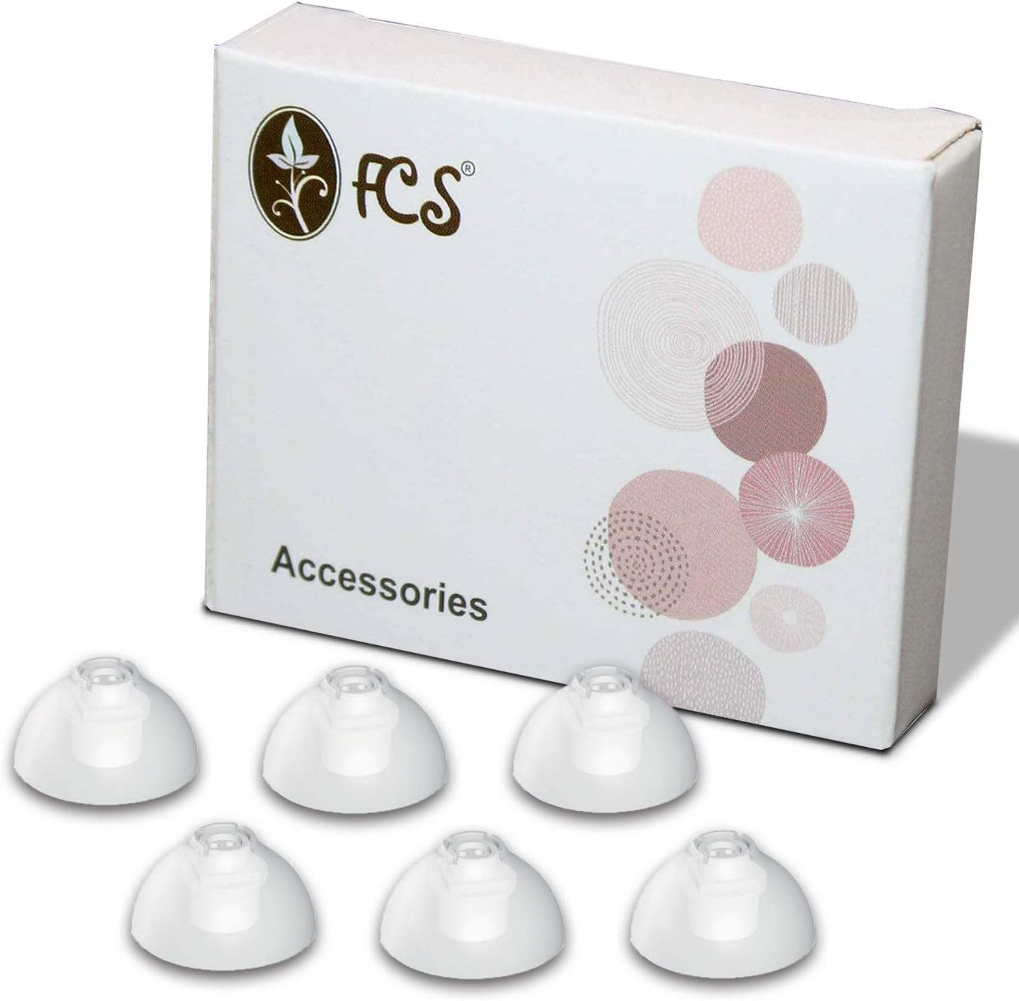 FCS Pack of 6 Click Dome for Siemens Signia RIC, Click CIC & Click ITC Hearing Aid (8mm Closed).