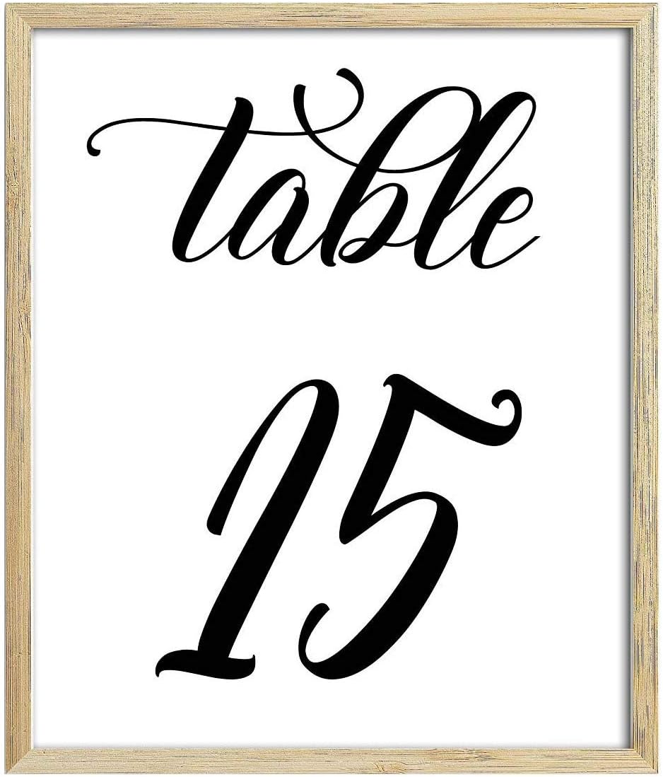 Darling Souvenir Calligraphy 1-50 Table Numbers Wedding Reception Decor Table Cards (4x6 Inches)