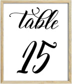 Darling Souvenir Calligraphy 1-50 Table Numbers Wedding Reception Decor Table Cards (4x6 Inches)