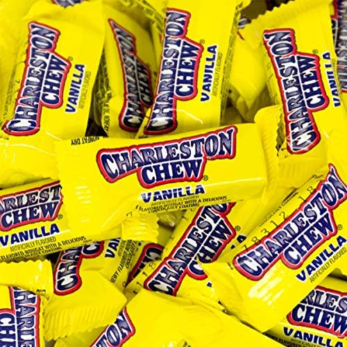 Charleston Chew Chocolate Coated Chewy Nougat Bars - Peanut Free, Gluten Free - Individually Wrapped Old Fashioned Chocolate Candy - Vanilla, .25 Oz (Pack of 120)