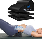 WANYIDA Lumbar Orthotic Traction Roll Device, Lower Back Stretcher for Pain relief, Back Traction for Lumbar Decompression, 3 Height Adjustable Lumbar Stretcher, Chiropractic