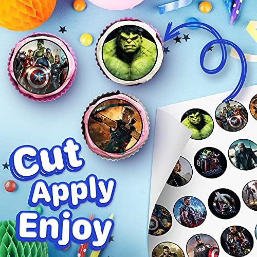 30 x Edible Cupcake Toppers - Heroic Warriors Party Collection of Edible Cake Decorations