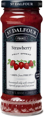 St. Dalfour Strawberry Fruit Spread - 10oz - 100% from Fruit, No Artificial Ingredients, Non-GMO, No Cane Sugars, All Natural, Made in France