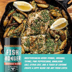 Fire & Smoke Society Fish Monger Seafood Seasoning | Fish Seasoning for Snapper, Swordfish, Tuna, Catfish, Salmon | Himalayan Pink Salt, Garlic, Aromatic Herbs, Lemon and Orange Peel | M 5.2 oz