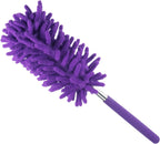 MECCANIXITY Microfiber Duster for Cleaning, 11 to 31 Inch Washable Extendable Brush for Window, Furniture, Ceiling Fan, Purple