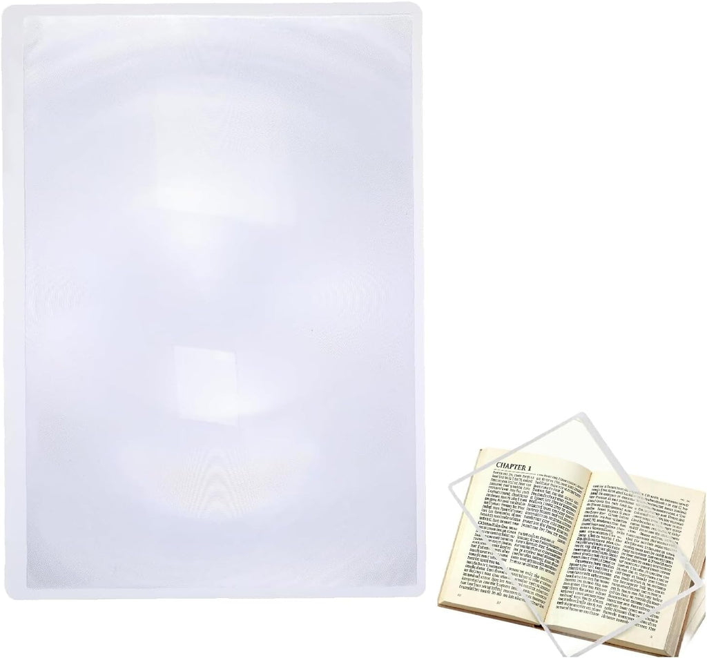 Large 3X Fresnel Lens, 8.3" x 11.7" Large Full Page Magnifier for Reading, PVC Laptop Screen Magnifying for The Elderly and People with Low Vision Reading Small Prints and Books, 8.2 x 11.8 Inch