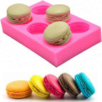 MoldFun 6-Cavity 3D Macaron Hamburger Silicone Mold for Fondant, Cake/Cupcake Decorating, Baking, Gum Paste, Chocolate, Candy, Mini Soap, Bath Bomb