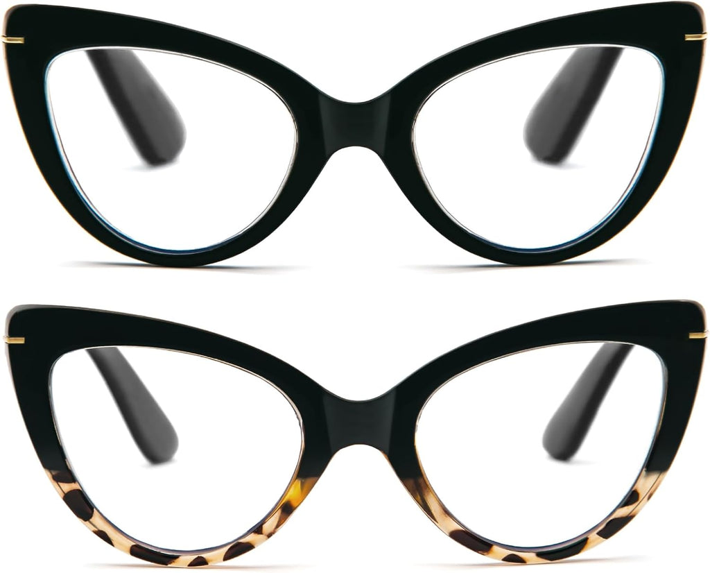 MMOWW Cat Eye Reading Glasses Fashion Cute Reader for Women