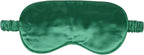 1 Pack Silk Sleep Mask, Soft Silk Eye Blindfold with Elastic Strap for Night Sleeping Travel and Nap, Unisex (Green)