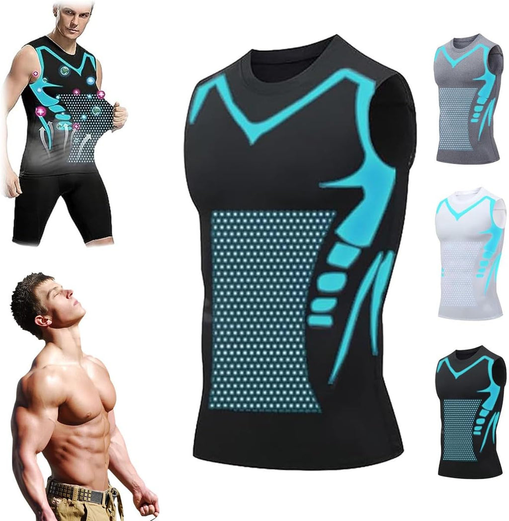 Qiawi Ionic Shaping Vest,Energxcell Ionic Shaping Vest,Body Shaper for Men,Menionic Tourmaline Posture Corrector Vest