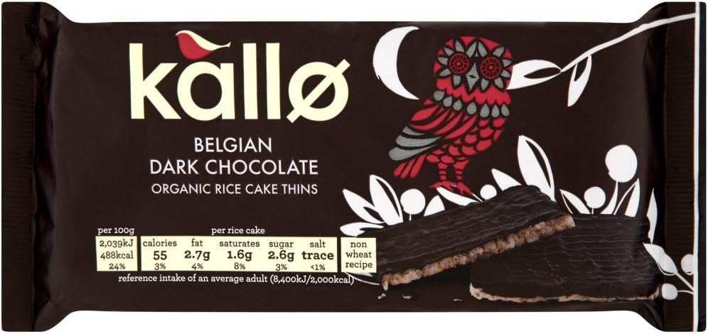 Kallo (Pack Of 16) - Rice Cakes Dark Chocolate 90 G
