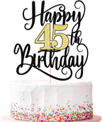 happy 45th birthday cake topper,45 birthday party cake decorations