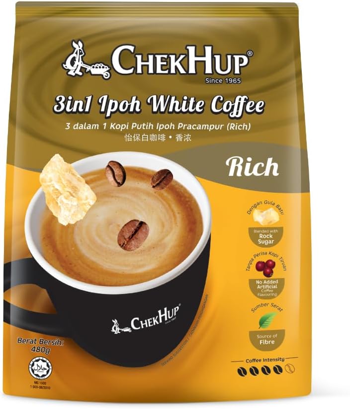 Malaysia Chek Hup 3 In 1 Ipoh White Coffee- King (12 sachets x 40g) (4)