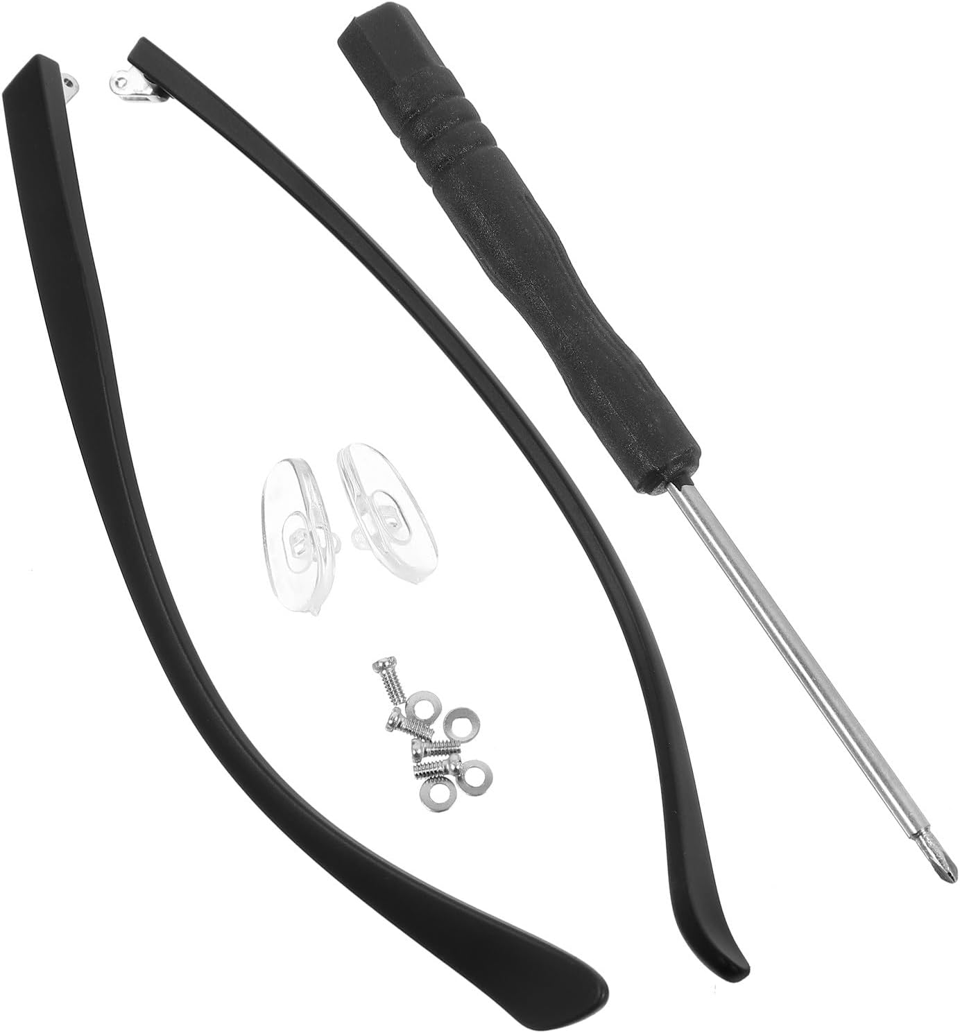 Universal Tr90 Eyeglasses Arms Replacement, 8mm Matte Finish Temple Legs Pair for Glasses Repair and Frame Maintenance