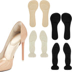 4 Pairs High Heel Inserts for Women 3/4 Length Insoles Heel Pads for High Heels Sponge Shoe Cushion Inserts Women for Heels Open Toes Sandals, Relief Foot Pain Shock Absorption