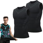 2025 New Version Ionic Shaping Vest Men, Comfortable and Breathable Ice-Silk Fabric