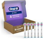 Oral-B 3D White Replacement Brush Heads for an Oral-B Electric Toothbrush, Pack of 6