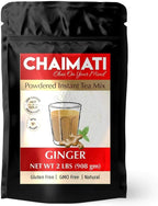 ChaiMati Ginger Chai Latte Powder – 2 lb | Instant Chai Tea Latte Mix for Hot or Iced Drinks | Low Caffeine Ginger Tea Premix Makes 100 Cups | Perfect for Home, Gifting & Parties