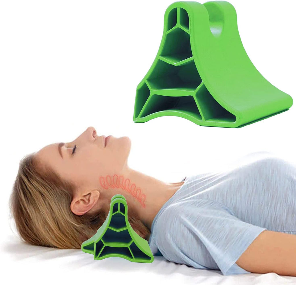 Occipital Release Tool, Portable Body Trigger Point Massager Suboccipital Release Device, Manual Back Massager Neck Shoulder Pain Relief Muscle Release Tool for Tension Headache Migraine (Green)