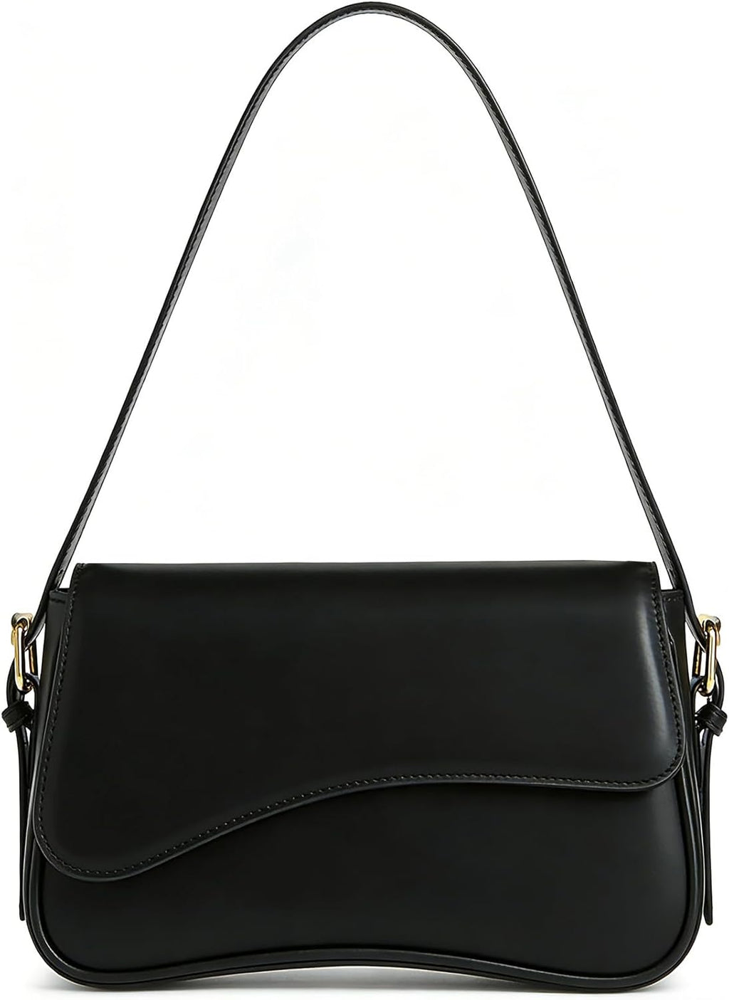 Shoulder Bag for Women Y2K Crossbody Purse PU Leather Underarm Handbag 2 Adjustable Strap for Daily Commute Travel