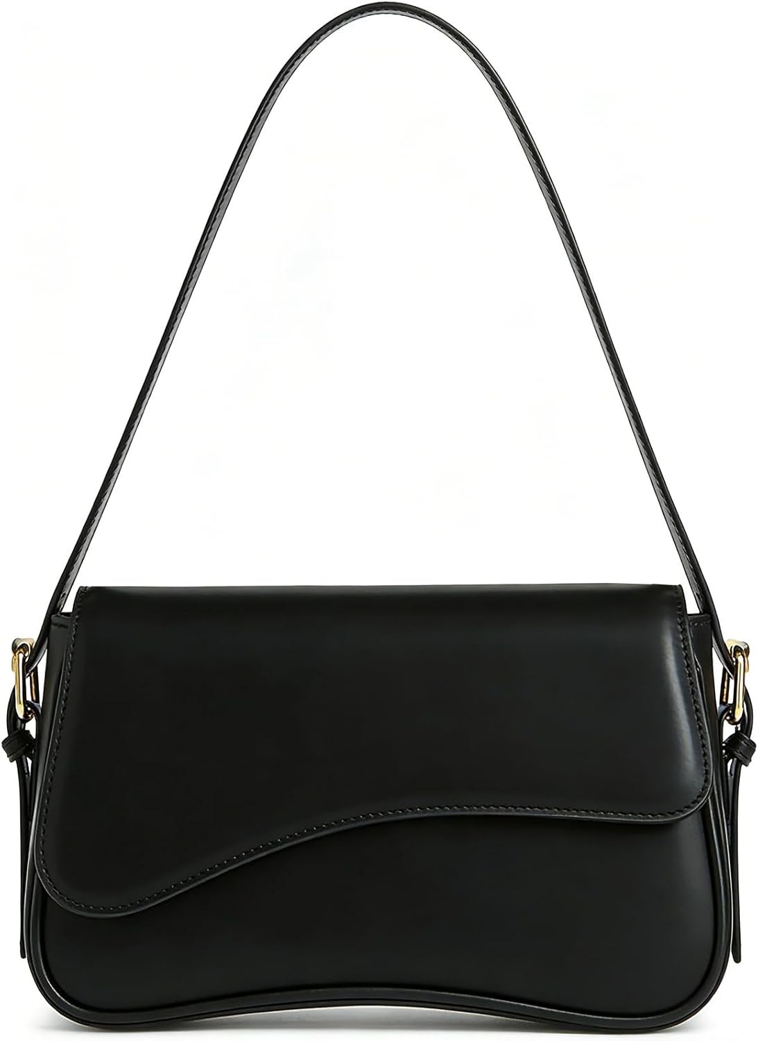 Shoulder Bag for Women Y2K Crossbody Purse PU Leather Underarm Handbag 2 Adjustable Strap for Daily Commute Travel