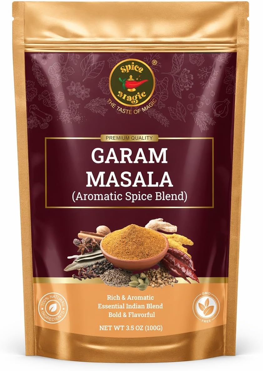 Spice Magic Garam Masala Powder 3.5 oz (100 g) | Premium Indian Spice Blend | All-Natural, Salt-Free, Vegan & Non-GMO