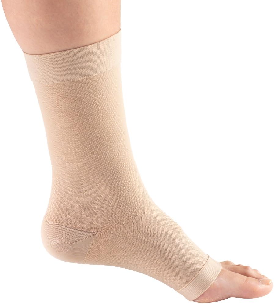 CHAMPION Lightweight Brace Knit Elastic Ankle Support, Beige, Medium