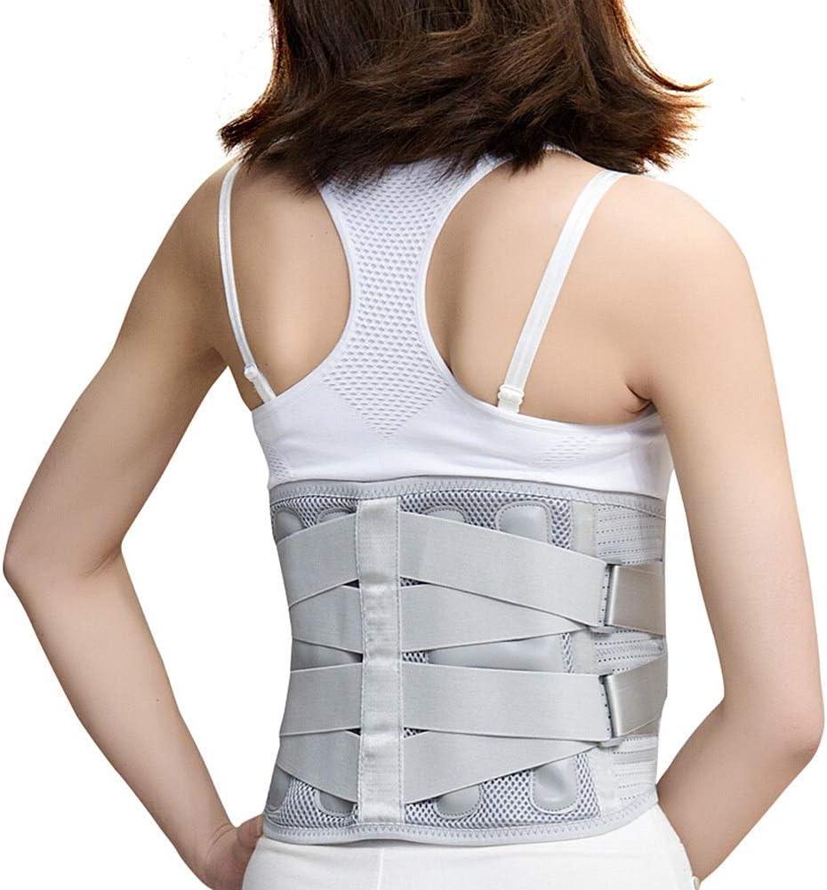 Breathable Lumbar Brace, for Men Women Lower Back Support Relief Pain & Prevents Injury Improves Sciatica (Size : XL)