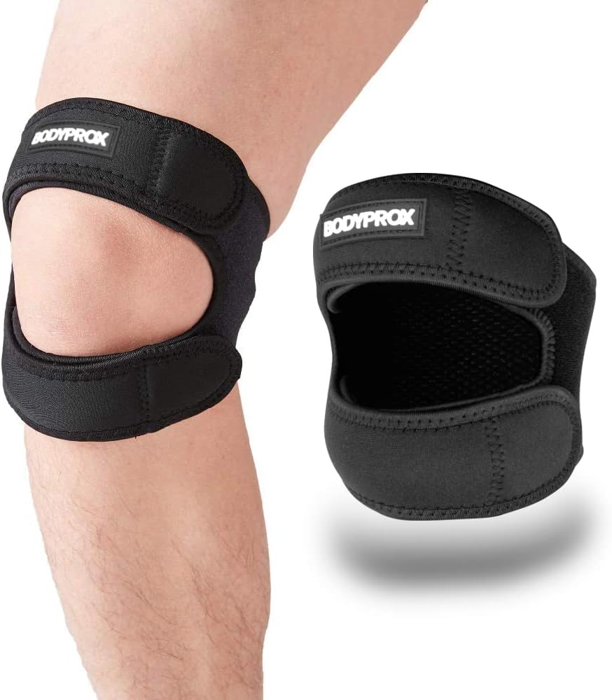 Bodyprox Patellar Tendon Support Strap (Large), Knee Pain Relief Adjustable Neoprene Knee Strap for Running, Arthritis, Jumper, Tennis Injury Recovery