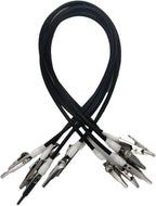 Dental Bib Clips 6 Pcs Autoclavable Silicone Dental Bib Clips with Stainless Steel Chain(Black)
