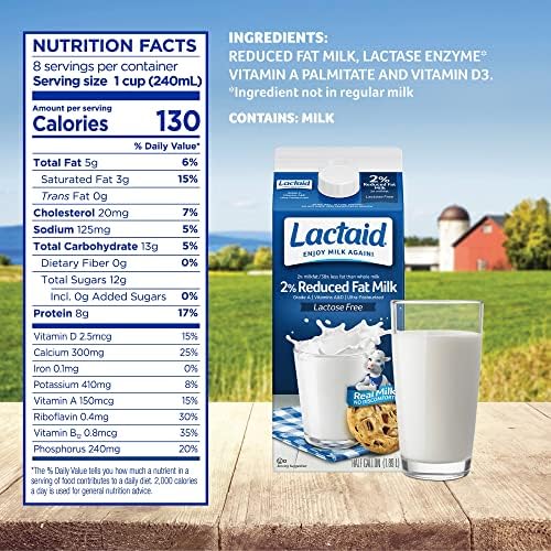 Lactaid 2% Reduced Fat Milk, 64 fl oz (Pack of 1)