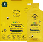 Beekeeper's Naturals Kid's Immune Liposomal Vitamin C, 500 mg Vitamin C, Elderberry, Vitamin D, Propolis & Honey, Kid-Friendly Immune Support - Mixed Berry Flavor, Easy to Use, Bioavailable, 30 Ct