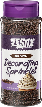 Chocolate Sprinkles – 10 oz Dessert Toppings for Ice Cream, Cake & Cookies – Chocolate Jimmies for Cupcakes, Sundaes, Brownies, Baking & Cake Decorations