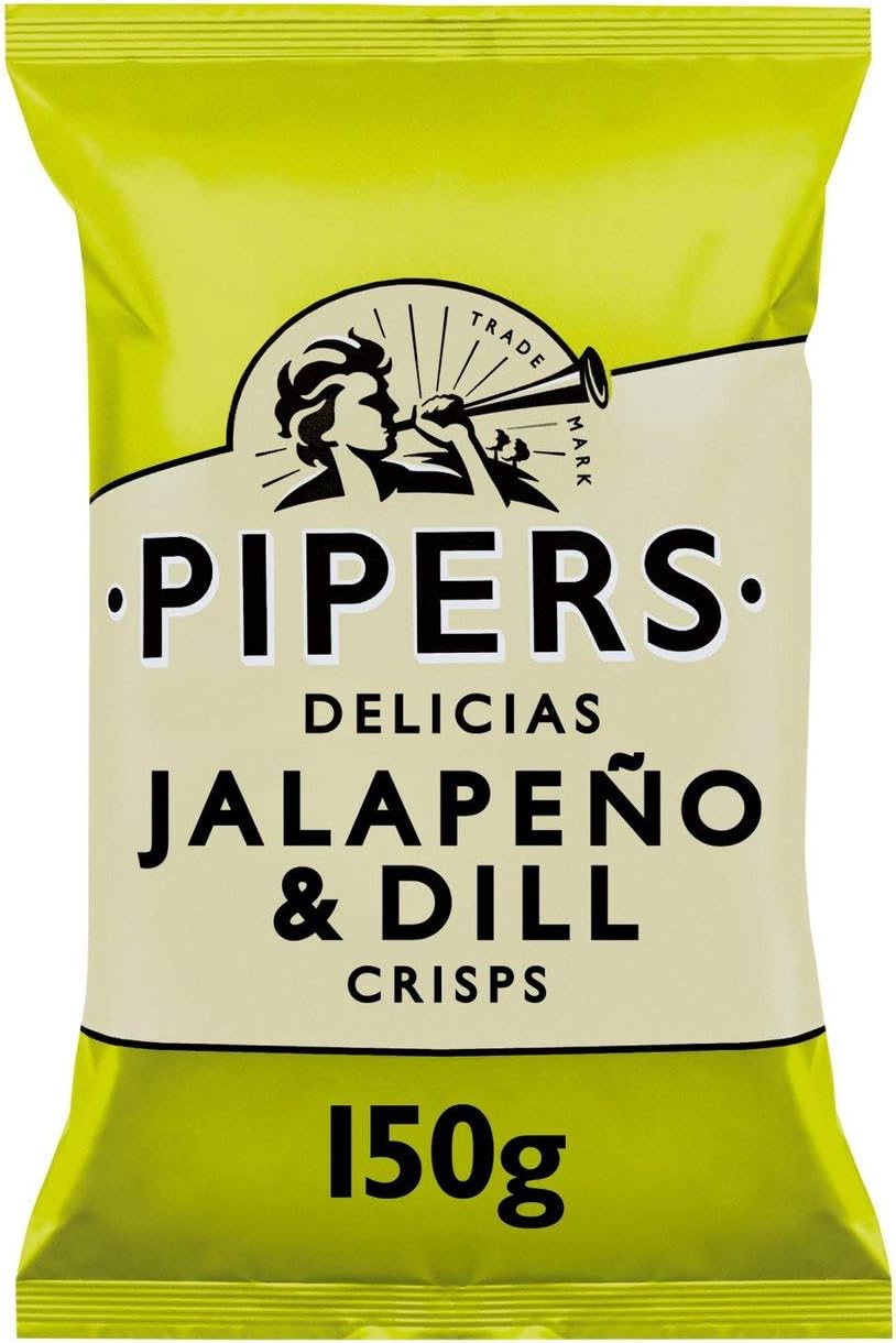 Pipers Delicias Jalapeno & Dill Crisps 150g