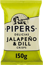 Pipers Delicias Jalapeno & Dill Crisps 150g