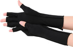 NURCOM Compression Arthritis Gloves, Rheumatoid Pain Relief Compression Gloves for Women & Men, Premium Fingerless Circulation Gloves for Arthritis & Joint Pain, Swelling, Tendonitis, 1 Pair Black S