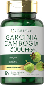 Carlyle Garcinia Cambogia Extract | 180 Capsules | Non-GMO, Gluten Free Supplement