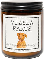 Smells Like Vizsla Farts Candle - Vizsla Gifts & Decor, Dog Mom Gifts - Lavender & Eucalyptus Soy Wax Scented Candle, 50Hr Burn