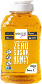 Wholesome Yum Zero Sugar Honey Substitute (Keto) - Natural Sugar Free Honey Alternative With Monk Fruit & Allulose - Zero Net Carbs, Non GMO, Gluten Free, No Aftertaste (11 oz)