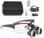 Loupes 2.5X 3.5X Magnification Binocular Magnifier Optical Glass Lens (2.5X, Black)