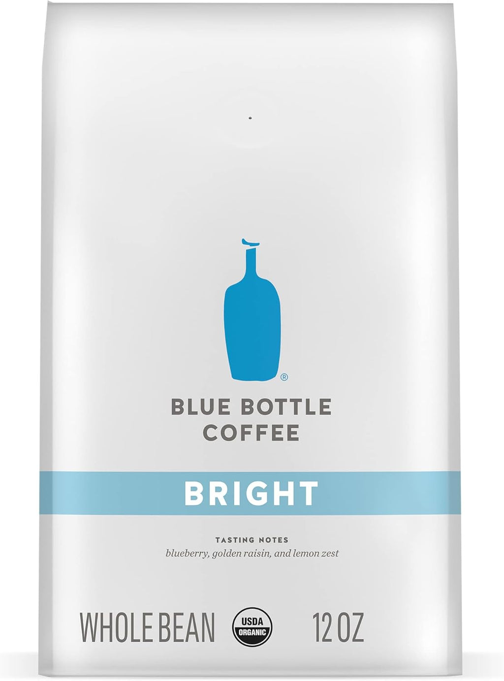 Blue Bottle Whole Bean Organic Coffee, Bright, Light Roast, 12 Ounce Bag (Pack of 1)