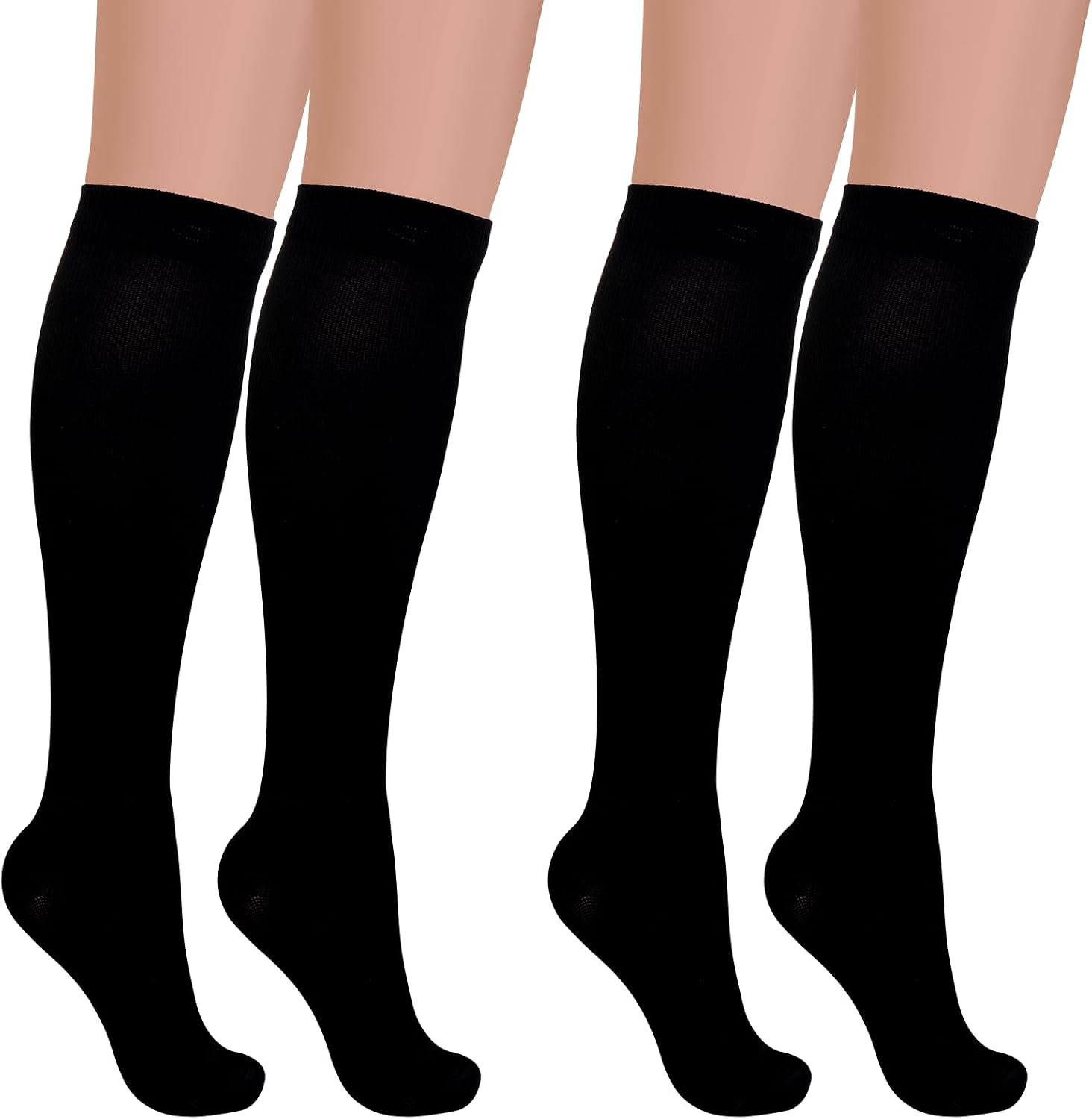 Pistha 2 Pairs Compression Socks for Women and Men Cycling Hiking Running Sports and Travel