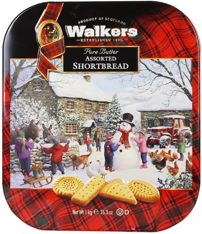 Walkers Shortbread Cookies, Pure Butter Traditional Scottish Recipe, Family Size Box, Authentic European Bakery Treats, No Artificial Flavors or Preservatives, 35.3 oz