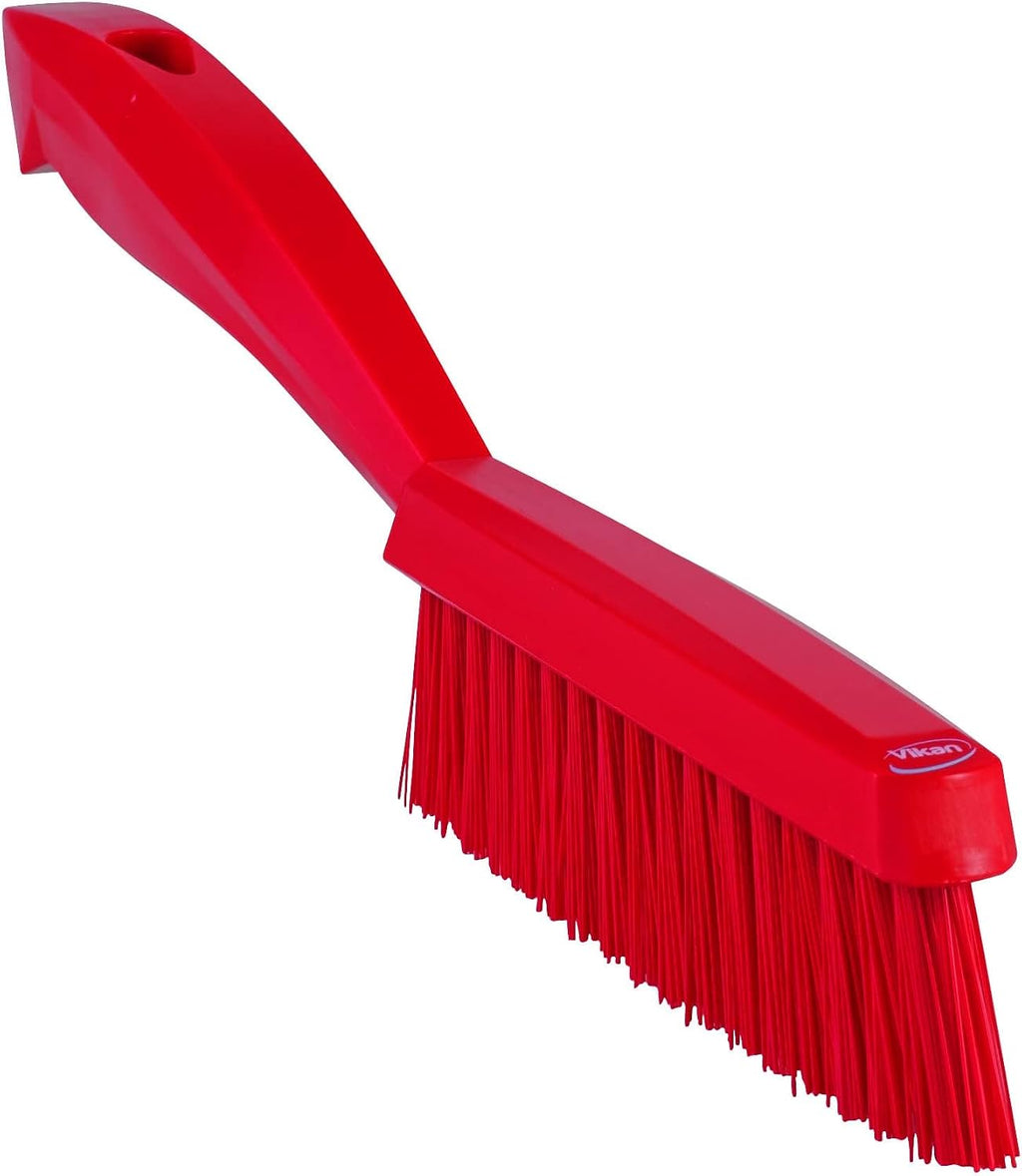 Vikan 41954 Brush,Narrow Hand,Stiff,11" x .75",PP/PBT,Red