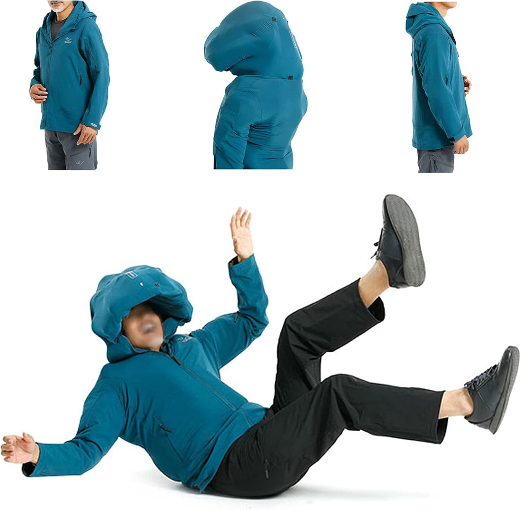 Anti-Fall Airbag Suit Elderly Intelligent Anti-Fall Airbag 0.18s Pop Up Protection Head Protection Cap Lumbar Support Belt Strict Detection of Your Body Data Without Co2 Cylinder