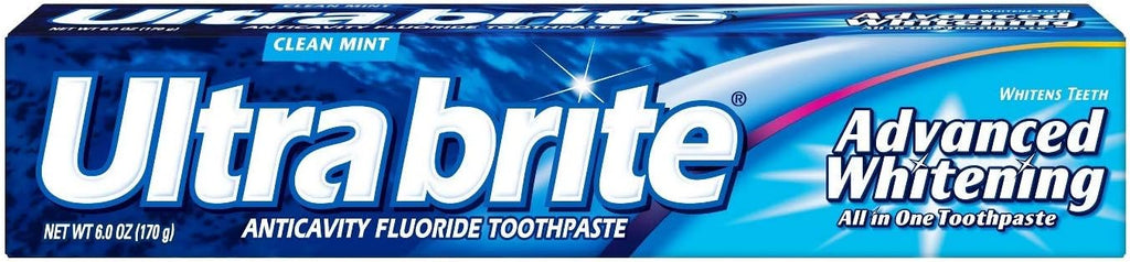 Ultra Brite Advanced Whitening Toothpaste Clean Mint 6 oz (Pack of 2)