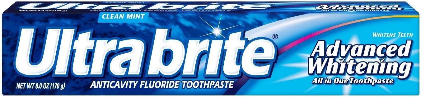 Ultra Brite Advanced Whitening Toothpaste Clean Mint 6 oz (Pack of 2)