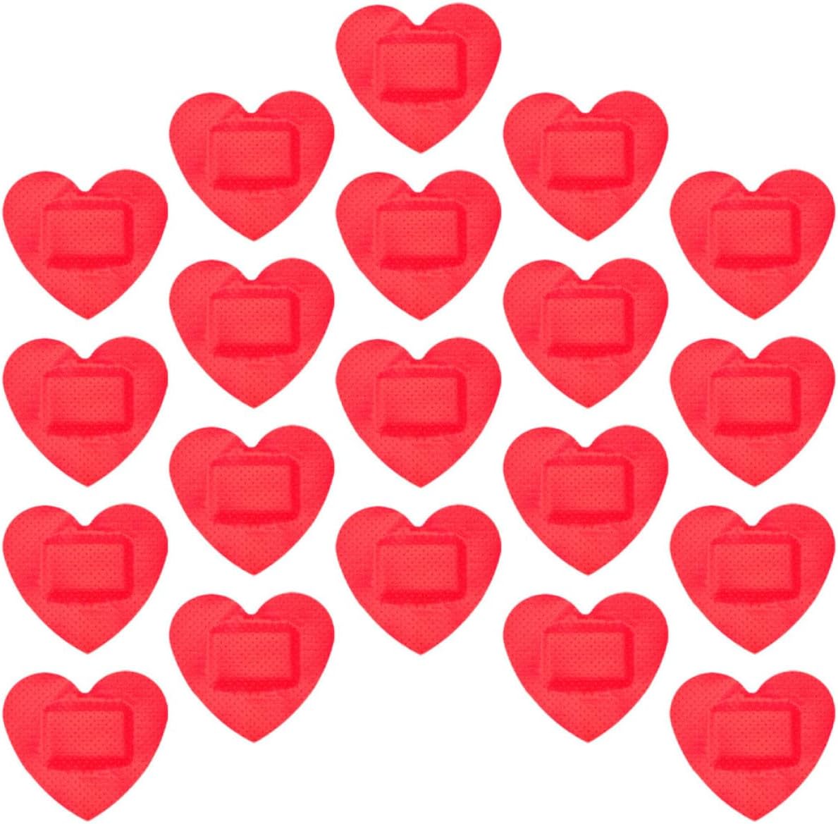 FRCOLOR 30pcs Heart Shape Adhesive Hemostatic Wound Care Patches, Breathable Small Self-Adhesive Bandages for Outdoor Sports and First Aid