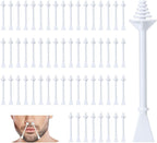 Nose Hair Wax Sticks, 60 Pcs Nose Wax Applicator Sticks with Disposable Spatulas, Nose Hair Removal & Nostril Cleaning, Nose Ear Hair Removal Wax for Men Women, Painless